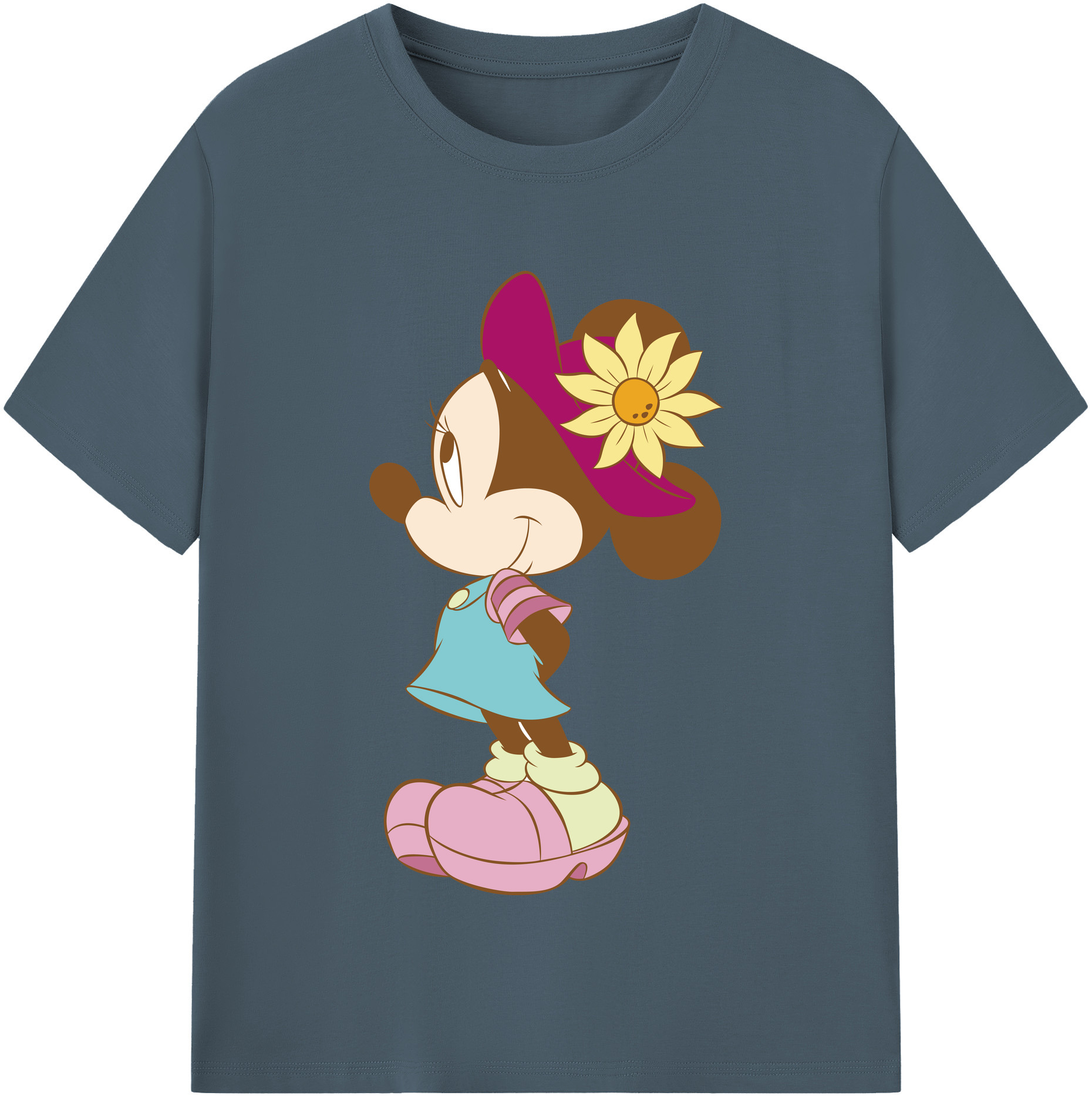 （画像用） ミッキーマウス Mickey Mouse 綿100％半袖Tシャツ（フロントプリント）